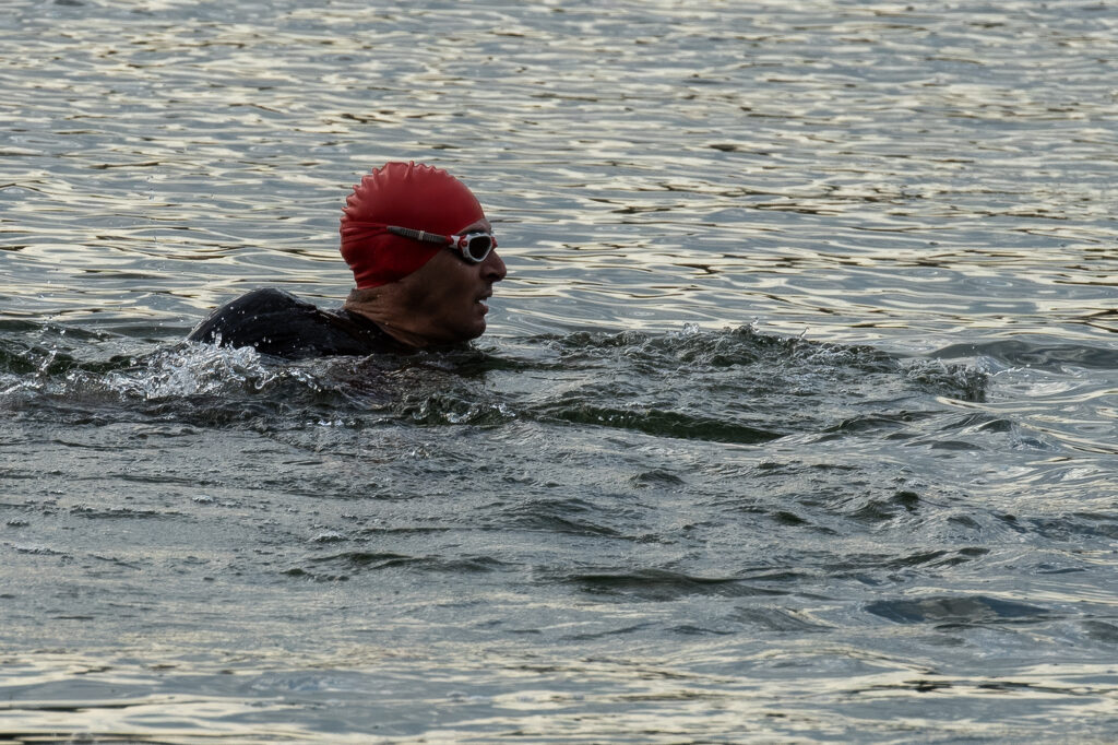 Zwemmer in open water